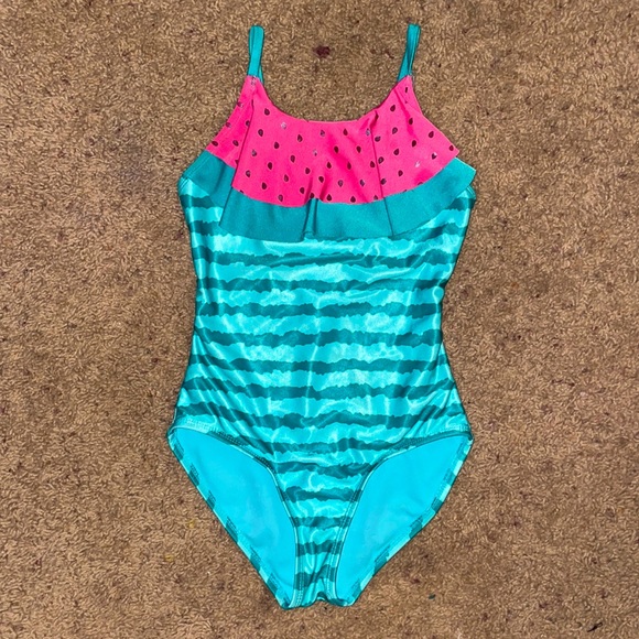 CAT & JACK WATERMELON SWIMSUIT - Picture 1 of 2